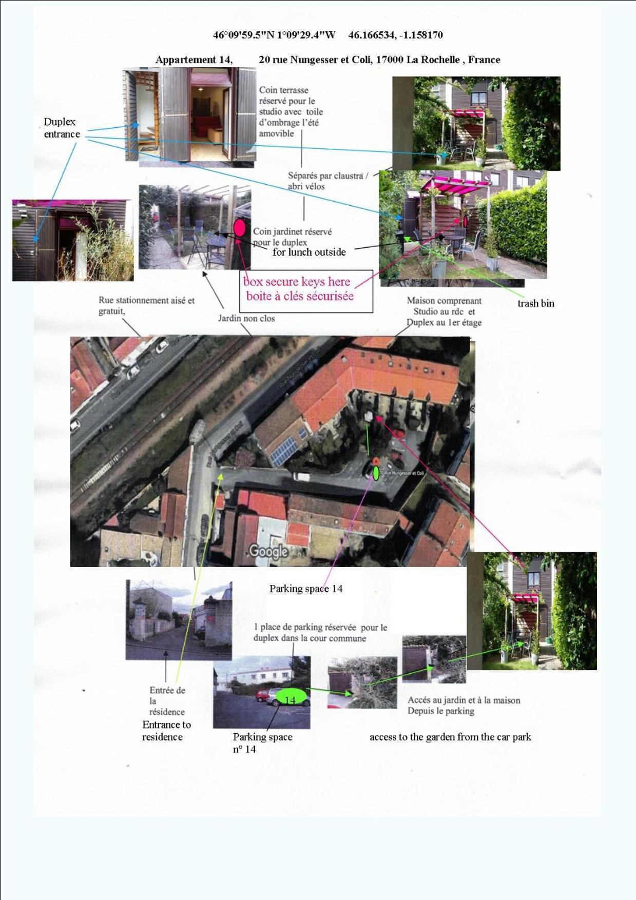 Duplex14H 1Er Etage Jardinet 1 Parking Ou Studio14B Rdc Terrasse Sans Parking ลาโรแชล ภายนอก รูปภาพ